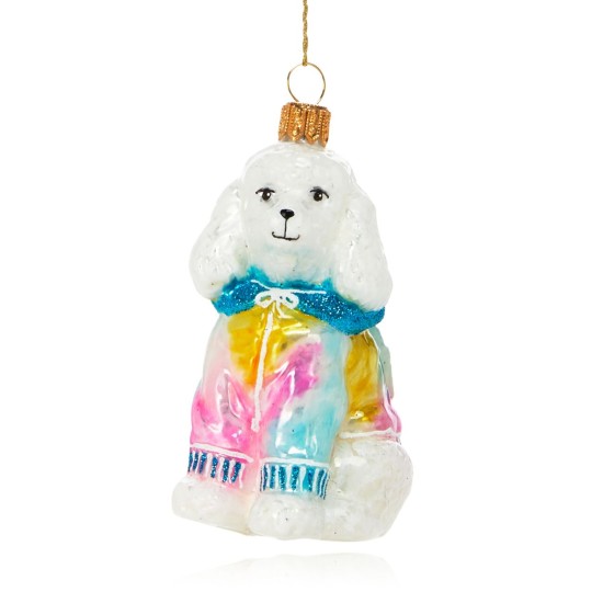 Bloomingdale’s Glass Poodle Ornament, Multi