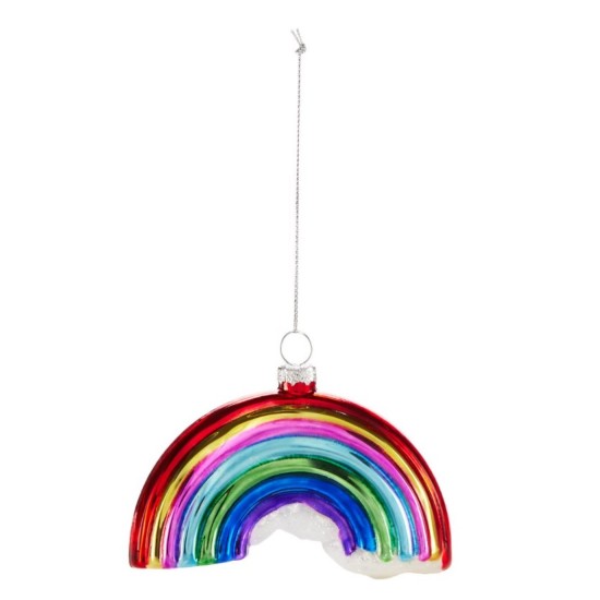 Bloomingdale’s Glass Rainbow Ornament