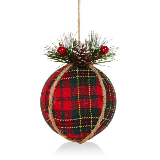 Bloomingdale’s Plaid & Twine Ball Ornament – 100% Exclusive