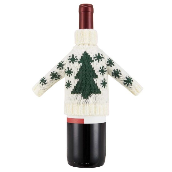  Christmas Tree Wine Sweater, Beige/Green