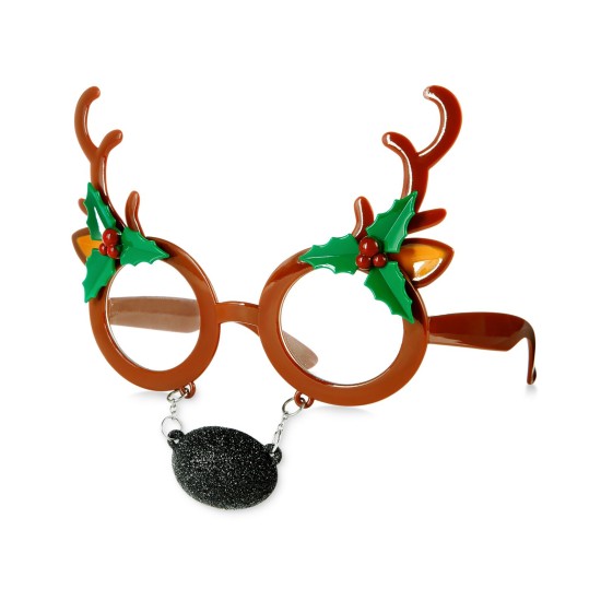 Celebrate Shop Reindeer-nose Novelty Sunglass Brown