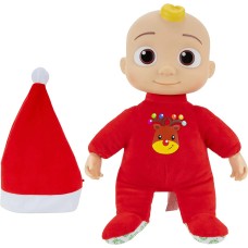 CoComelon Musical Deck The Halls JJ Doll - Includes JJ Roto Doll with Santa Hat - Festive Doll with Activated Sounds- Toys for Preschoolers