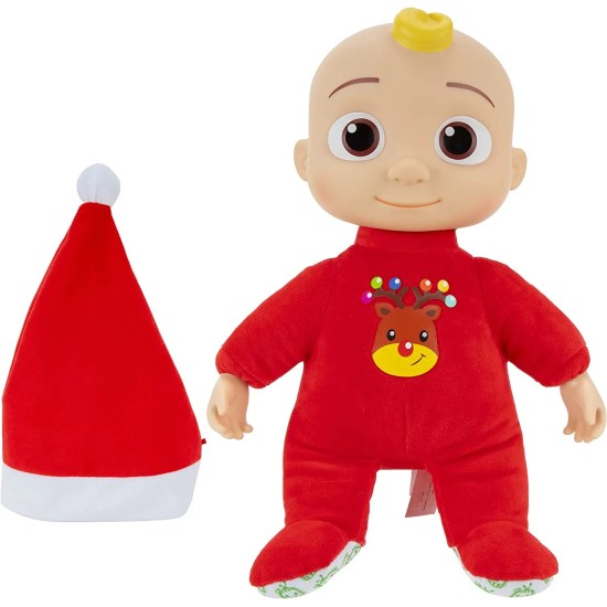  Musical Deck The Halls JJ Doll - Includes JJ Roto Doll with Santa Hat - Festive Doll with Activated Sounds- Toys for Preschoolers