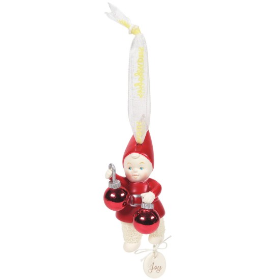  Snowbabies Celebrations Christmas Joy Hanging Ornament, 3.54”, Multicolor