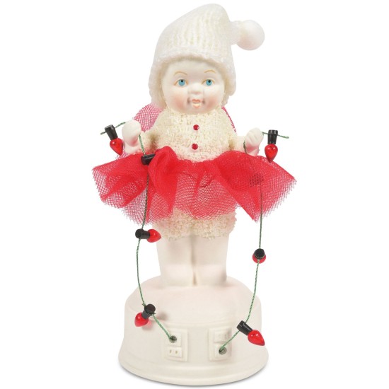  Snowbabies Classics Christmas Memories Testing The Light Figurine, 5.51 Inch, Multicolor
