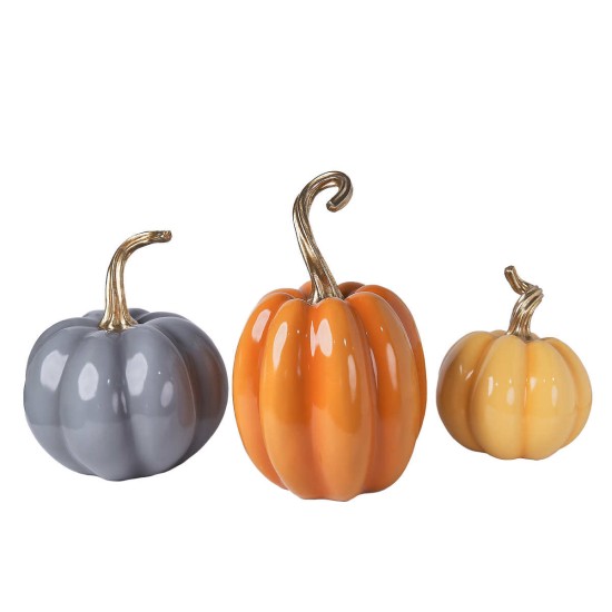 Fall Harvest Pumpkins, Set of 3