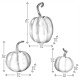 Fall Harvest Pumpkins, Set of 3