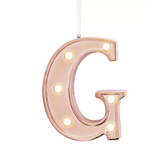  Led Light Up Marquee Initial Ornaments, ”G”
