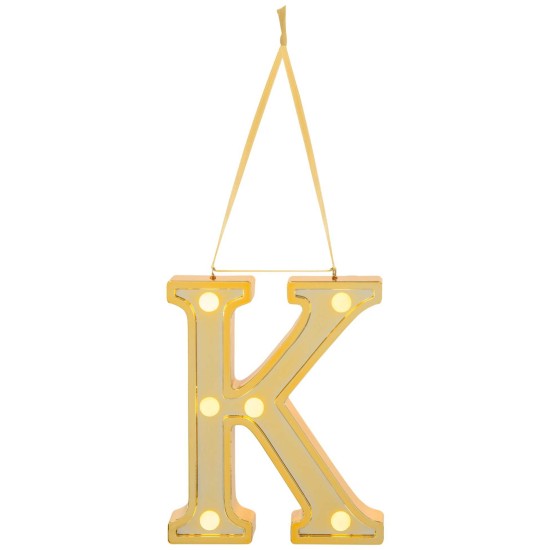  Led Light Up Marquee Initial Ornaments Letter K
