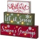  11.81″ L Christmas Wooden LED Lighted Block Word Sign 10 Bulbs