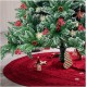  52″ D Knitted Acrylic Christmas Tree Skirt, Red
