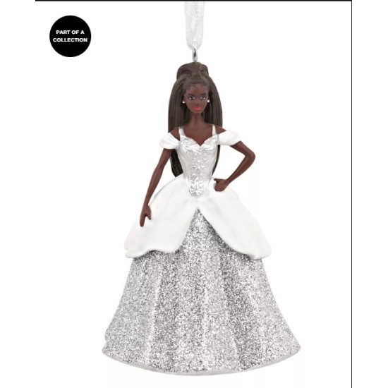 Hallmark Mattel Black Holiday Barbie 2021 Christmas Ornament