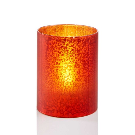  3″ X 4″ LED Candle Holder Christmas Holiday Decorations (Red/Orange)