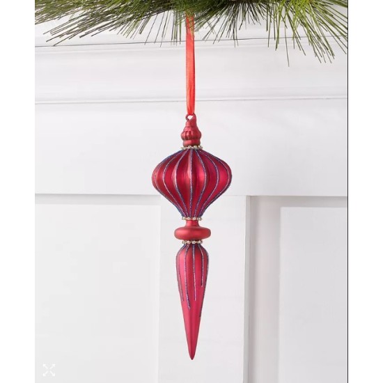 Holiday Lane All Tarted Up Burgundy Drop Ornament