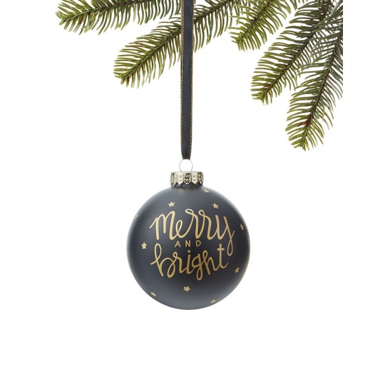  Black Tie Merry and Bright Ball Ornament