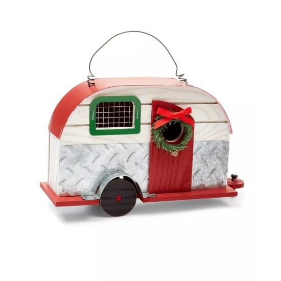 Holiday Lane Christmas Cheer Camper with Small Wreath on Door Decor