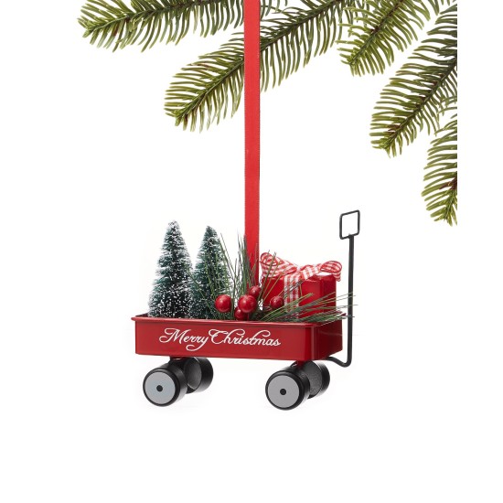  Christmas Cheer Red Wagon Ornament