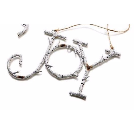  ‘Joy’ Metal Birch Branch Christmas Ornament