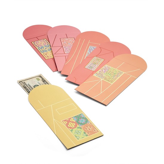  Lunar New Year Gift Envelopes, Set of 6, Multi