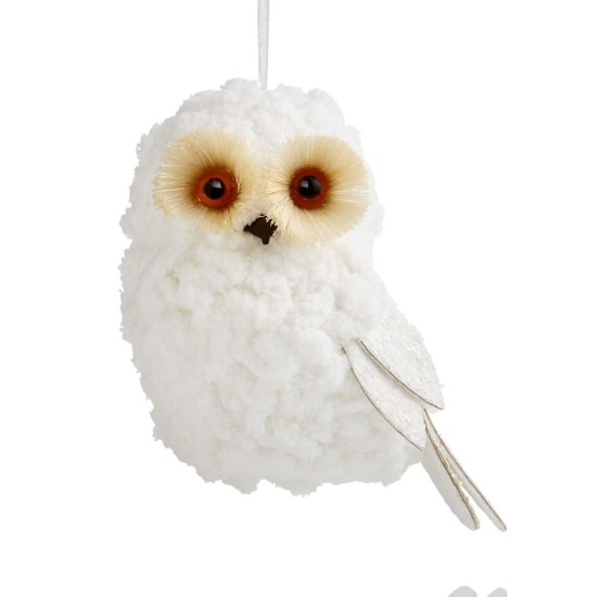  Owl Ornament (White)