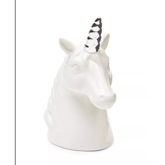 Holiday Lane Shimmer and Light Porcelain Unicorn with Silver-Tone Horn