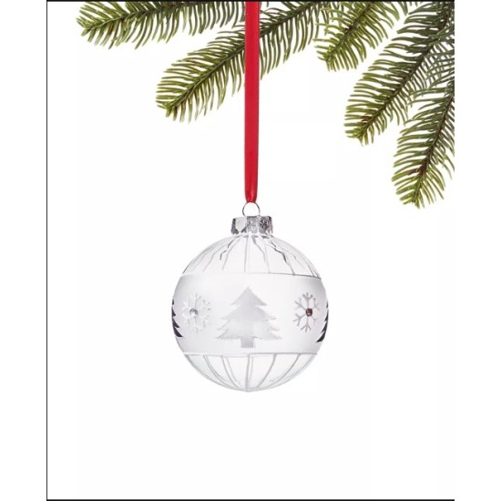 Holiday Lane Snowdaze Snowflake and Tree Ball Ornament
