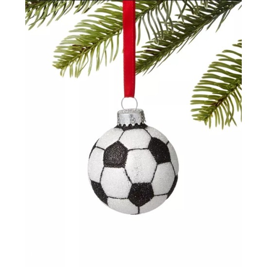 Holiday Lane Sports Glitter Soccer Ball Ornament