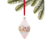 Holiday Lane Sugar Plum Ombre Drop Ornament, Ivory