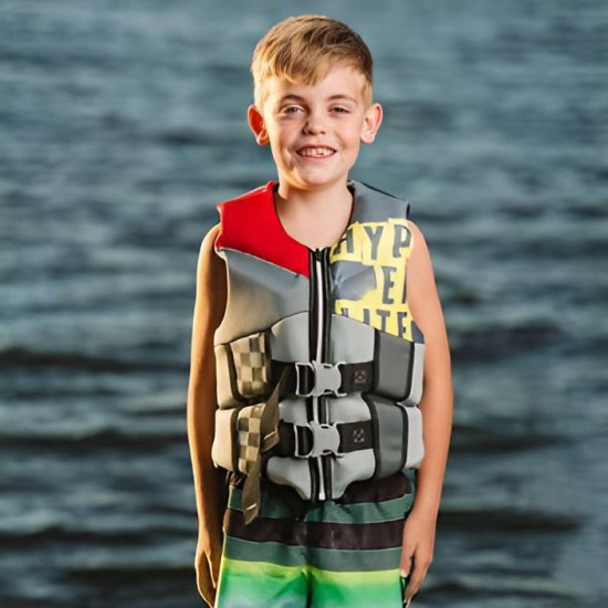  Youth Life Vest Boys, Personal Flotation Device, 55 To 88 lbs.