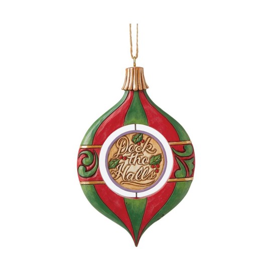  Santa/Tree Rotating Ornament, Multi