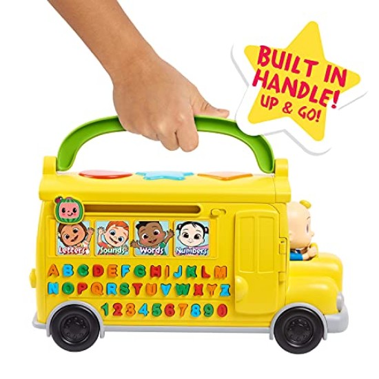 CoComelon Musical Learning Bus, Number and Letter Recognition, Phonetics, Yellow School Bus Toy Plays ABCs and Wheels on the Bus