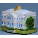 ’ The White House with Crystal Detailing European Blown Glass Christmas Ornament