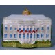 ’ The White House with Crystal Detailing European Blown Glass Christmas Ornament