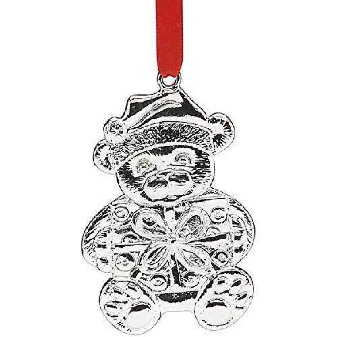 Lenox Holiday Holders Metal Teddy Bear Gift Card Holder Christmas Ornament