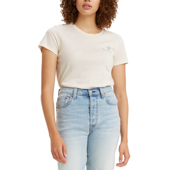 Levi’s Perfect Cotton Graphic-Print T-Shirt, X-Small, Gray
