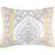 Ives Quilt Set  Full/Queen Quilt Two Standard Pillow Shams, Grey/Yellow