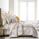 Ives Quilt Set  Full/Queen Quilt Two Standard Pillow Shams, Grey/Yellow