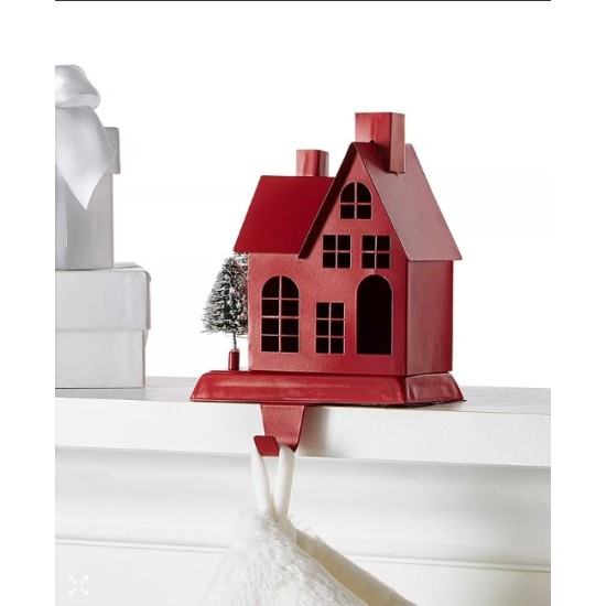 Martha Stewart Collection Birds & Berries Iron Red House Stocking Holder