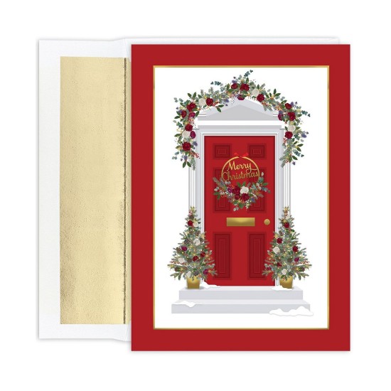  Christmas Doorway Holiday Set of 18 Boxed Cards