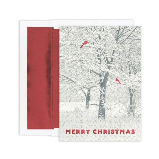  Holiday Collection 16-Count Boxed Christmas Cards with Foil-Lined Envelopes