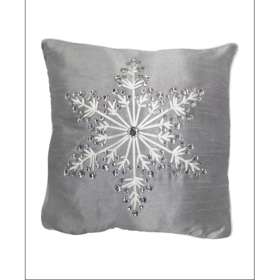  16″ x 16″ Cushion with Snowflake Design
