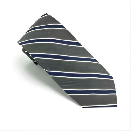  Men’s Carroll Striped Classic Slim Neck Tie Accessory, Charcoal