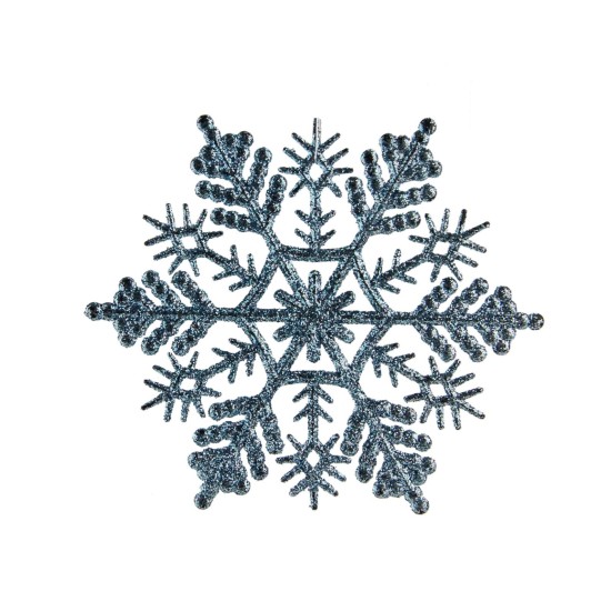  24 Count Baby Glitter Finish Snowflake Christmas Ornaments