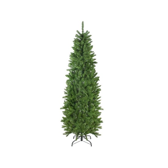  7.5′ Unlit Pencil White River Fir Artificial Christmas Tree, Green