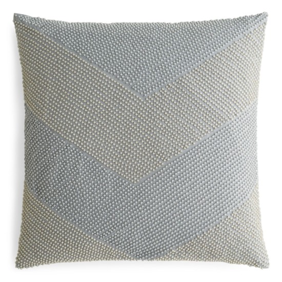  Beaded Decorative Pillow, 18 x 18, Blue