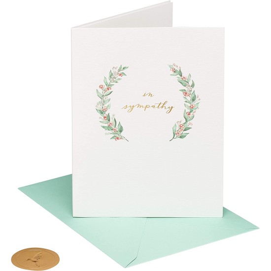  Sympathy Card (Elegant Greenery), 6 x 4.5 , Multi