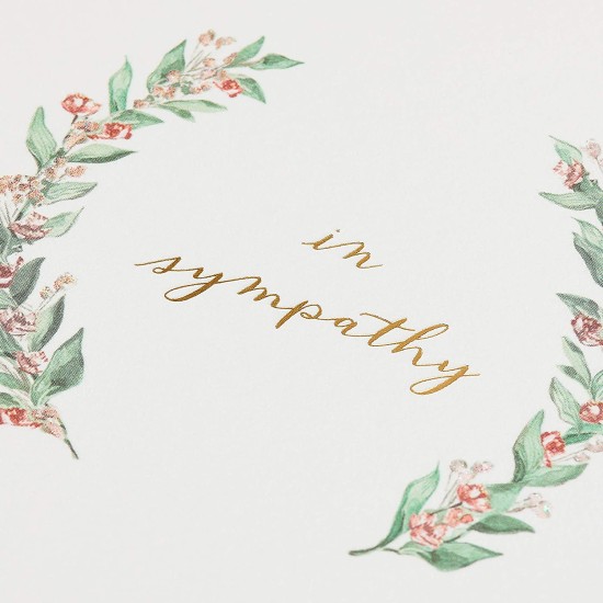  Sympathy Card (Elegant Greenery), 6 x 4.5 , Multi