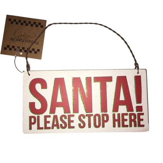  Christmas Hanging Signs/Ornaments Set of 3 or Individual (White, 1)