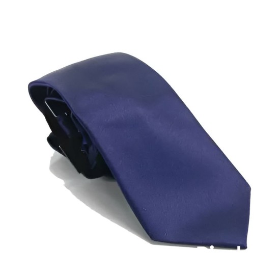  Men’s Navy Blue Velvet On Satin Striped Classic Neck Tie Silk