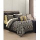 Cheshire 14-Pc. King Comforter Set Bedding, Black